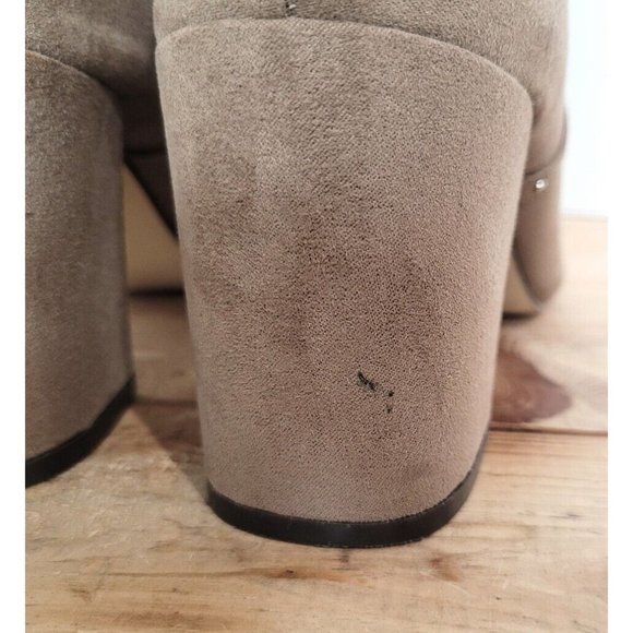 JustFab Tan Ankle Boots with Stud Detail - Picture 7 of 11